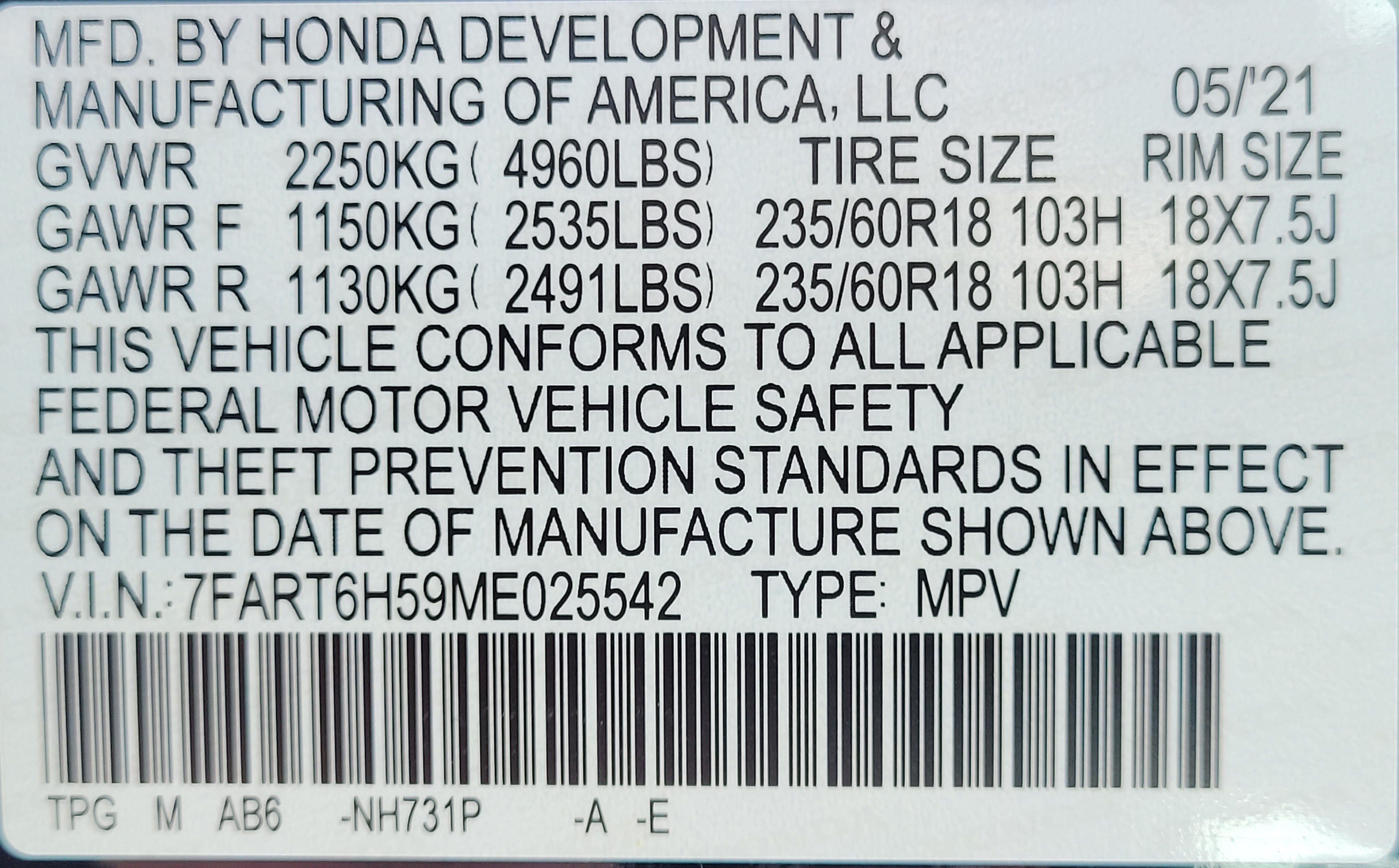 2021 Honda CR-V Hybrid EX