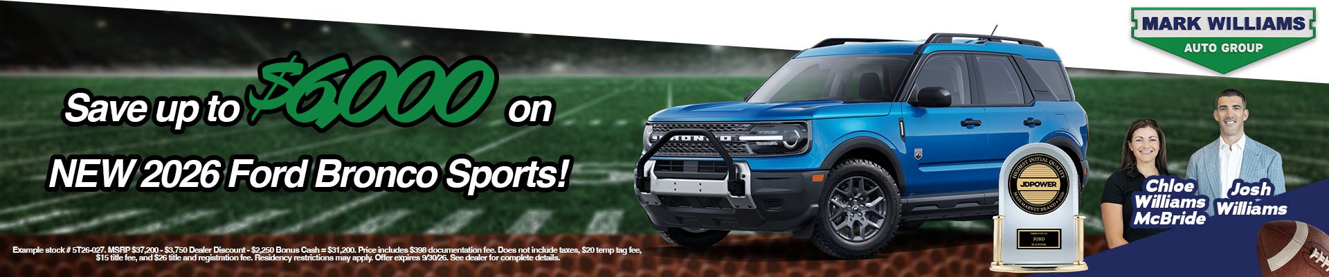 New 2026 Ford Bronco Sports